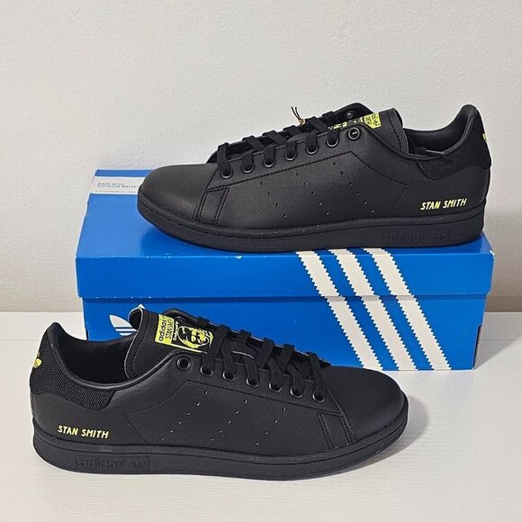 adidas Other - Adidas Stan Smith  'BLACK SEMI SOLAR YELLOW'  Men's Shoes Size 8   H00326